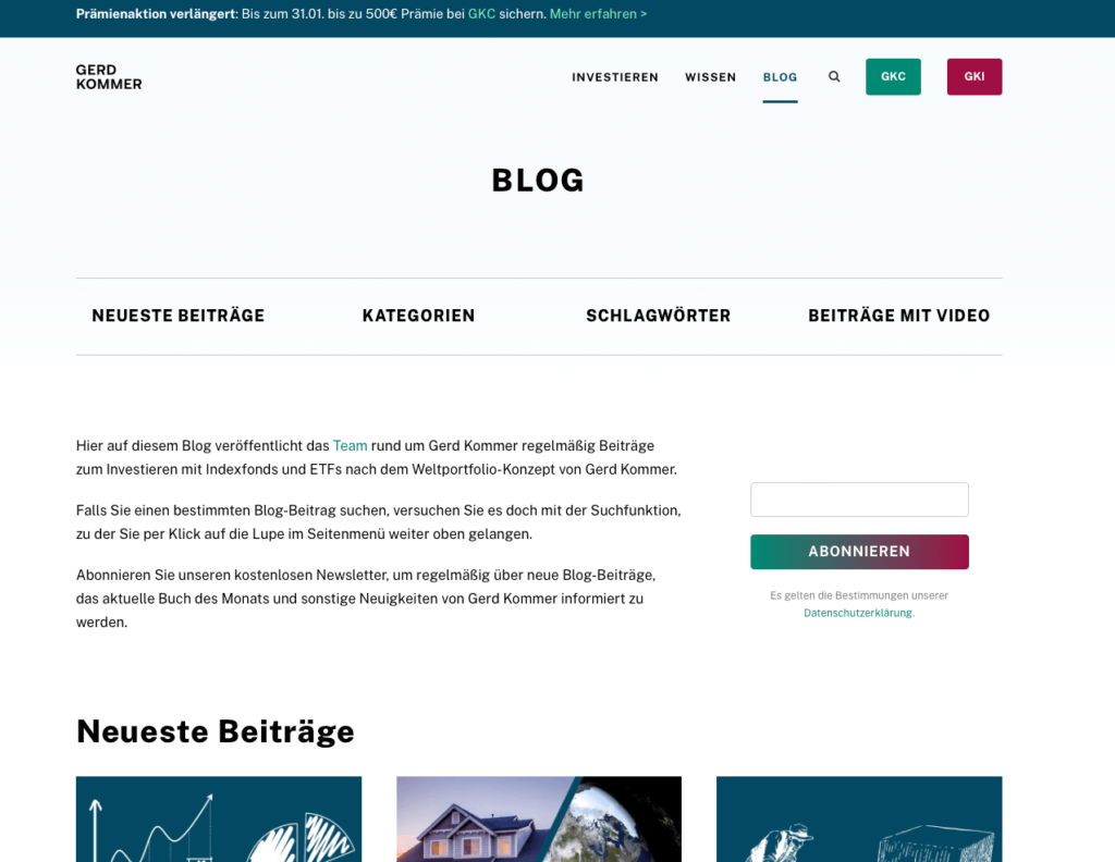 Gerd Kommer - Die besten Finanzblogs